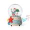Glitzhome® 100mm Christmas Resin Musical Snowflakes Santa on Vacation Waterglobe